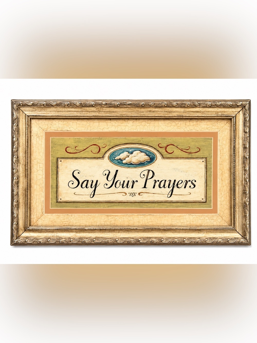 Say Your Prayers - Vintage 2006 - Glass Framed Lightweight Wall Art